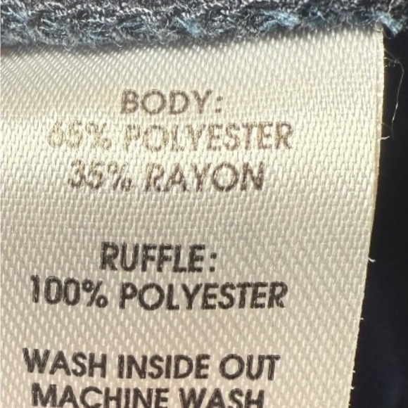 Ann Taylor Loft Swiss Dot Tier Sleeveless Ruffle Dress in Midnight Navy Size 8 - Picture 9 of 13